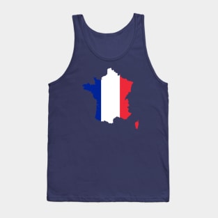 France Rugby Fan Drapeau Francais Flag Map Tank Top